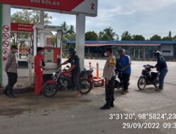 Personil Polsek Pagar Merbau Polresta Deli Serdang Rutin Laksanakan Patroli Ke SPBU