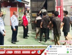 Atur Strategi ,Rutan Kelas I Labuhan Deli Kumham Sumut Kembali Mutasi WBP Ke Rutan Brandan