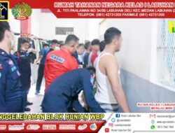 Ciptakan ZERO HALINAR, Rutan Kelas I Labuhan Deli Kembali Geledah Kamar Hunian