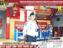 Karutan Labuhan Deli Pimpin Apel Pagi, Tekankan Kesiapan Dan Pengawasan Pegawai Saat Jalankan Tugas
