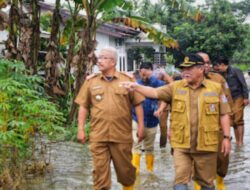 HM Ali Yusuf Siregar Wabup Deli Serdang Tinjau Banjir di Kecamatan Beringin