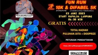 Polda Lampung Adakan Bhayangkara Run Presisi 2023 Dalam Menyambut Hari Bhayangkara Ke 77