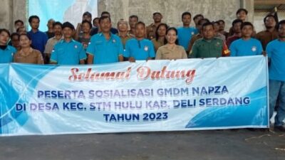 Garda Mencegah dan Mengobati (GMDM) STM Hulu Sosialisasi Bahaya Narkoba di Desa Kuta Mbelin