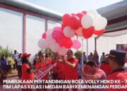 Pembukaan Pertandingan bola Volly HDKD ke – 78, Tim Lapas Kelas I Medan Raih Kemenangan Perdana