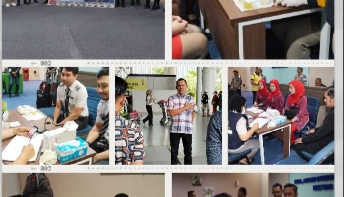 Ops Lilin Toba 2023 Polresta Deli Serdang Gelar Tes Urin Terhadap Awak Maskapai Penerbangan dan Masinis di Bandara KNIA