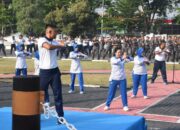 Ketua Korcab V DJA II Beserta Pasukan PHH dan Personil Lantamal V Laksanakan Olahraga Bersama