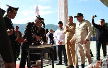 Bupati Pakpak Bharat, Hadiri Upacara Peringatan HUT Bhayangkara ke 79