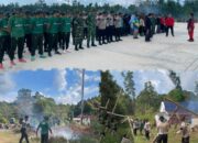 Polsek Daik Lingga Gelar Gotong Royong Bersama Sambut Kedatangan Menko Kumham RI