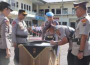 Kapolres Tanah Karo Pimpin Upacara Sertijab Kabag Ops, Kabag Ren, Kasat Lantas dan Kapolsek Barusjahe