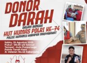 Polres Tanah Karo Gelar Donor Darah dalam Rangka HUT Humas Polri ke-74
