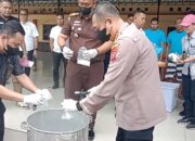 Polresta Deli Serdang Musnahkan Barang Bukti Jenis Sabu dan Ganja