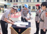 Kapolres Tanah Karo Pimpin Sertijab Tiga Pejabat Utama di Mapolres