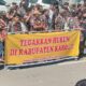 Ratusan Laskar Merah Putih Geruduk Polres Karo, Tuntut Pelaku Penyerangan Kantor LMP Di Tangkap
