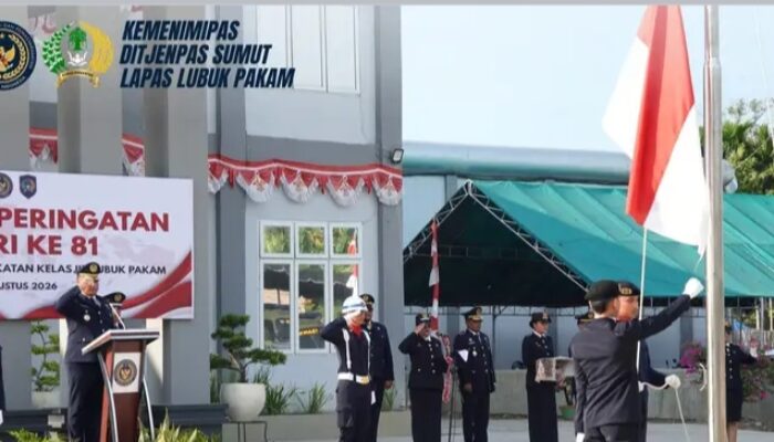Merah Putih Berkibar di Lapas Lubuk Pakam, Semangat Pengabdian Kian Menguat